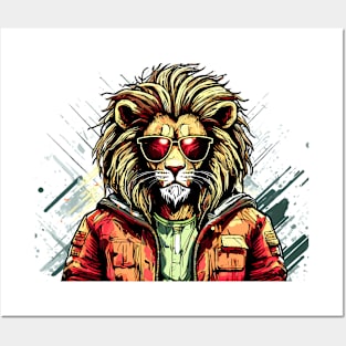 King of the Urban Savanna: Lion's Selfie Adventure Posters and Art